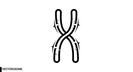 Fototapeta premium Abstract DNA Helix with Thorns Symbolizing Genetic Struggle or Mutation