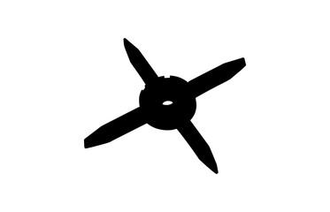 Four-Blade Blender Cutter Head Silhouette