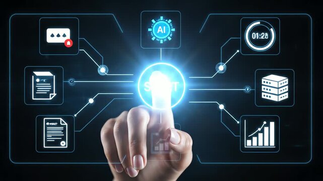 Human interaction with artificial intelligence driving digital transformation, data management, and secure technology solutions for a smarter future