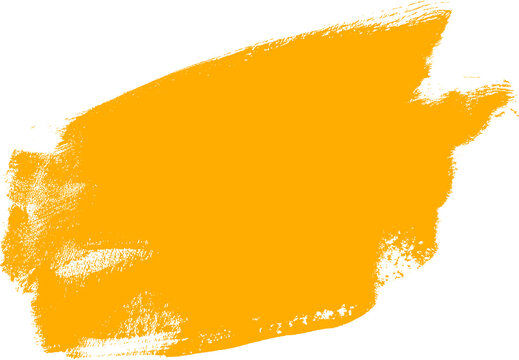 Bright yellow brush stroke title bar thumbnail resource caption bar png with transparent background, vibrant paint swipe banner for modern social media post, vlog headline, and promotional graphic des