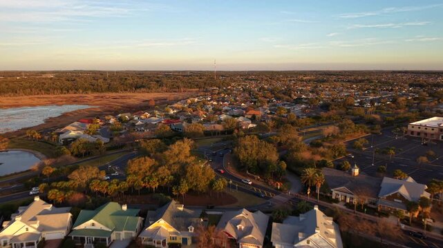 Sunset stock video The Villages Florida 2026