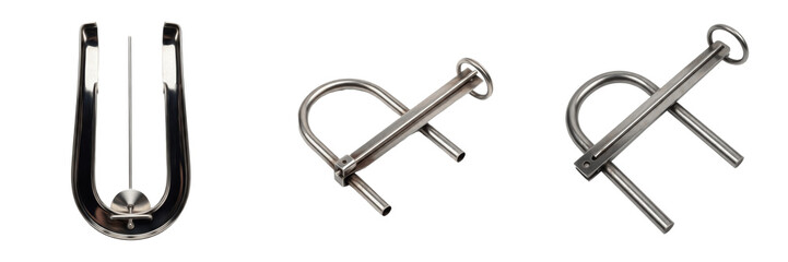 Morsing isolated on white background, Indian jaw harp instrument, मोरचंग, Carnatic rhythm percussion, metal mouth harp India, Bharatiya sangeet vadya studio cutout image © Bagwan