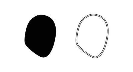 Obraz premium Black and white shapes on a plain background contrast Vector