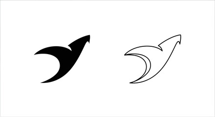 Obraz premium Minimalist bird logo designs with simple lines and shapes combined Vector