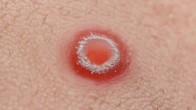 Fungal Skin Infection with Expanding Circular Lesion