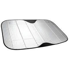 Car sunshade on black background isolated on transparent background