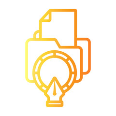 file Line Gradient Icon