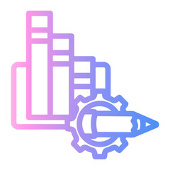 library Line Gradient Icon