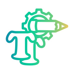 text Line Gradient Icon