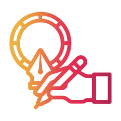 write Line Gradient Icon