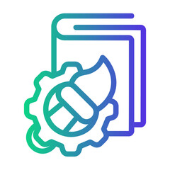 book Line Gradient Icon