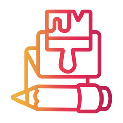 brush Line Gradient Icon