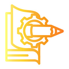 book Line Gradient Icon