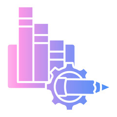 library Gradient icon