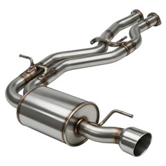 Stainless Steel Exhaust System isolated on transparent background