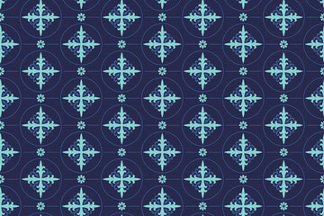Luxury Blue Ornamental Seamless Pattern