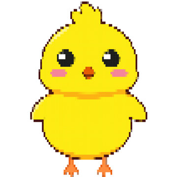 pintinho amarelinho pixel art