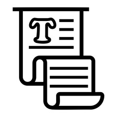 copywriting Line Icon