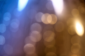 Obraz premium Abstract Blue and Gold Bokeh Light Background