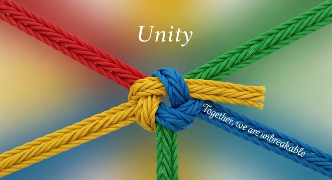 Intertwined Ropes Symbolizing Unity and Connection