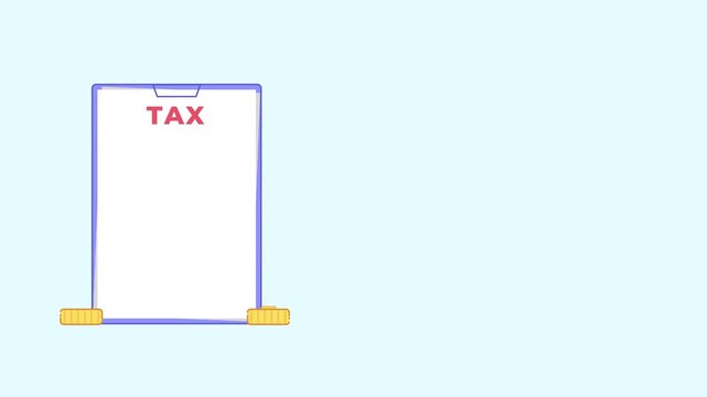 verified tax payment animation with copy space area