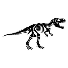 Fototapeta premium Tyrannosaurus rex skeleton, full body side view