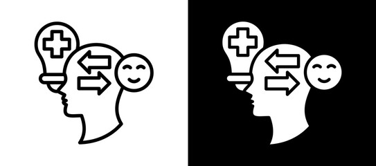 Positive Behavior whiteblack icon