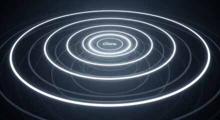Fototapeta premium Luminous Core with Concentric Light Rings