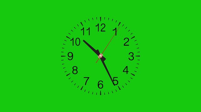 Simple Clock Animation green screen, Clock Timelapse Green screen Alpha Loop. Simply animated clock counting up to 24 hours with green screen.
4K High Quality Green Screen Video.