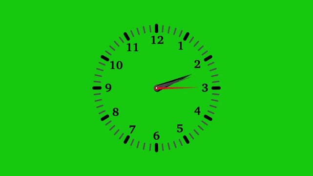 Simple Clock Animation green screen, Clock Timelapse Green screen Alpha Loop. Simply animated clock counting up to 24 hours with green screen.
4K High Quality Green Screen Video.