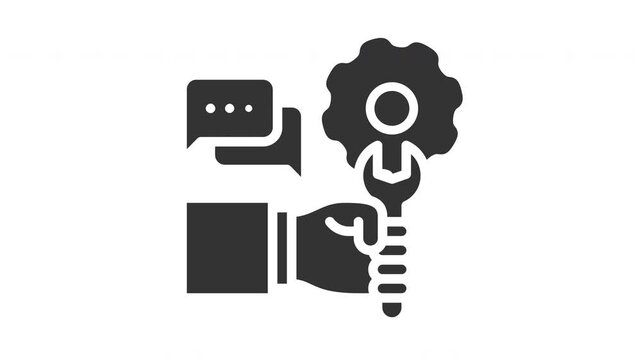 Animated technical support icon