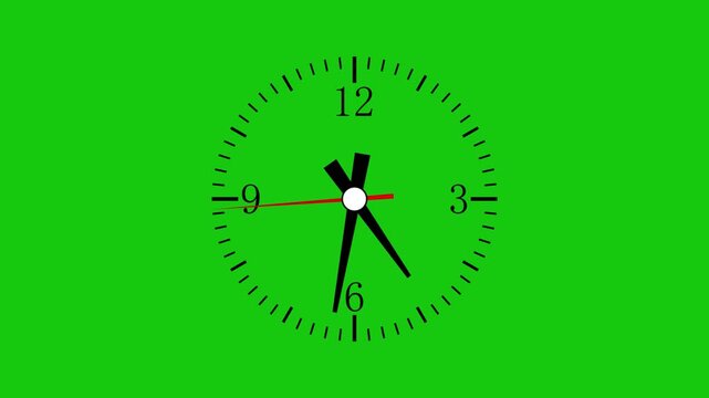 Simple Clock Animation green screen, Clock Timelapse Green screen Alpha Loop. Simply animated clock counting up to 24 hours with green screen.
4K High Quality Green Screen Video.