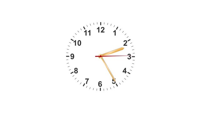 Analog clock spinning animation,  moving time arrows, 12 hours clock dial loop, Timelapse clock 12 hours.
 Clock icon flat style 24 hours day fast speed, lock icon vector animation with clock face.