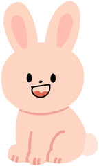 Obraz premium Cute Rabbit Expression Set Emotion Character Collection