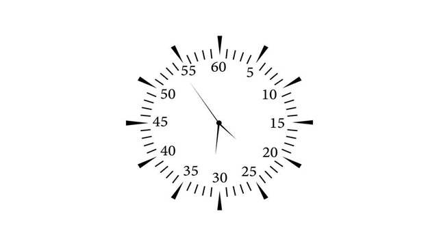 Analog clock spinning animation,  moving time arrows, 12 hours clock dial loop, Timelapse clock 12 hours.
 Clock icon flat style 24 hours day fast speed, lock icon vector animation with clock face.