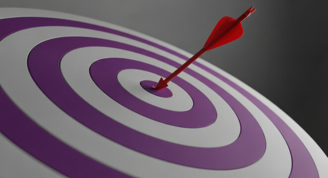 Purple Target Bullseye Accuracy Precision Aiming Success Achievement Goal Focus Concentric Circles Dartboard Competition Challenge Strategy
