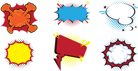 Speech Bubble Set Comic Style, Vector Illustration © Gung