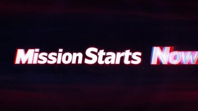 Mission Starts Now Bold Text Overlay | Action-Oriented Business Graphic