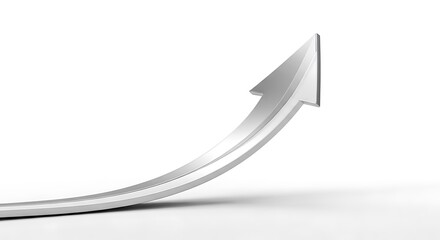 An upward trending arrow representing growth and progress