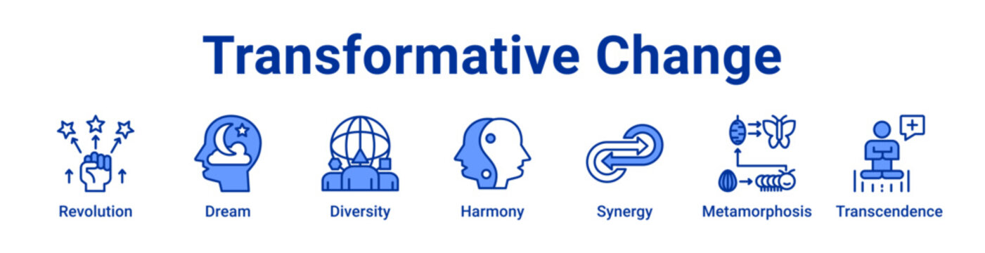 -Transformative Change Icon Banner blue color