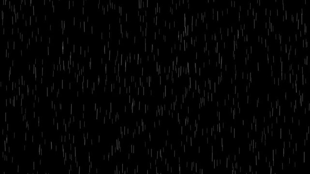rain raining motion overlay footage, Green Screen Rain Falling On Black Background, Loop Animation Heavy Rain Droop Fall 