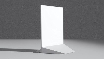 Outdoor advertising stand mockup - half side view