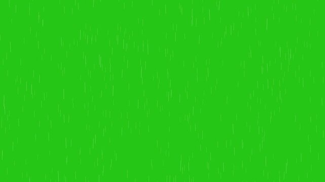 Heavy rain falling green screen. loopable rainy season animation on green screen by motion graphics