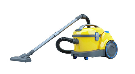 Yellow Canister Vacuum Cleaner with Hose and Wand