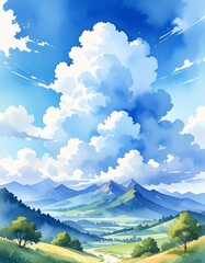Blue sky with clouds