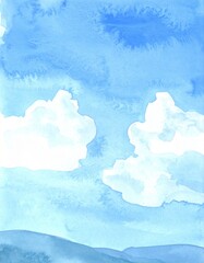 Blue sky with clouds