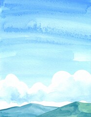 Blue sky with clouds