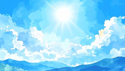 Blue sky with clouds