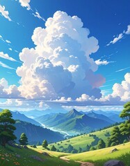 Blue sky with clouds