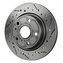 Automotive brake disc detail isolated on transparent background